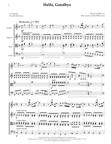 Hello, Goodbye (arr. Kenneth Martinson)