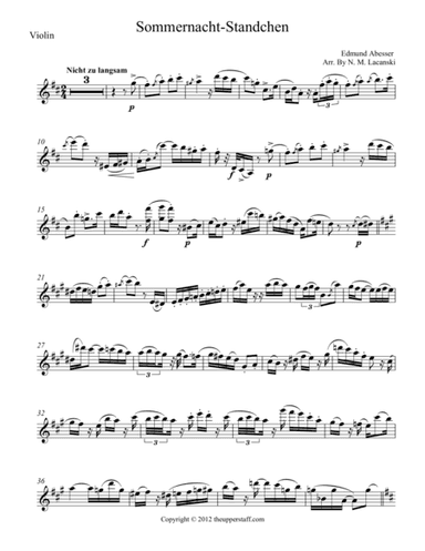 Sommernacht-Standchen (arr. Nick Lacanski)