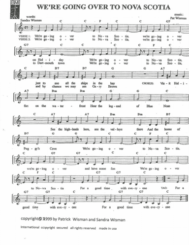 WE'RE GOING OVER TO NOVA SCOTIA