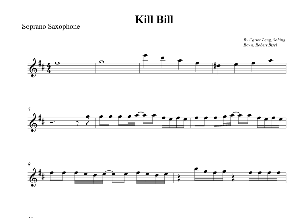 Kill Bill (arr. Wesley S. SIlva)