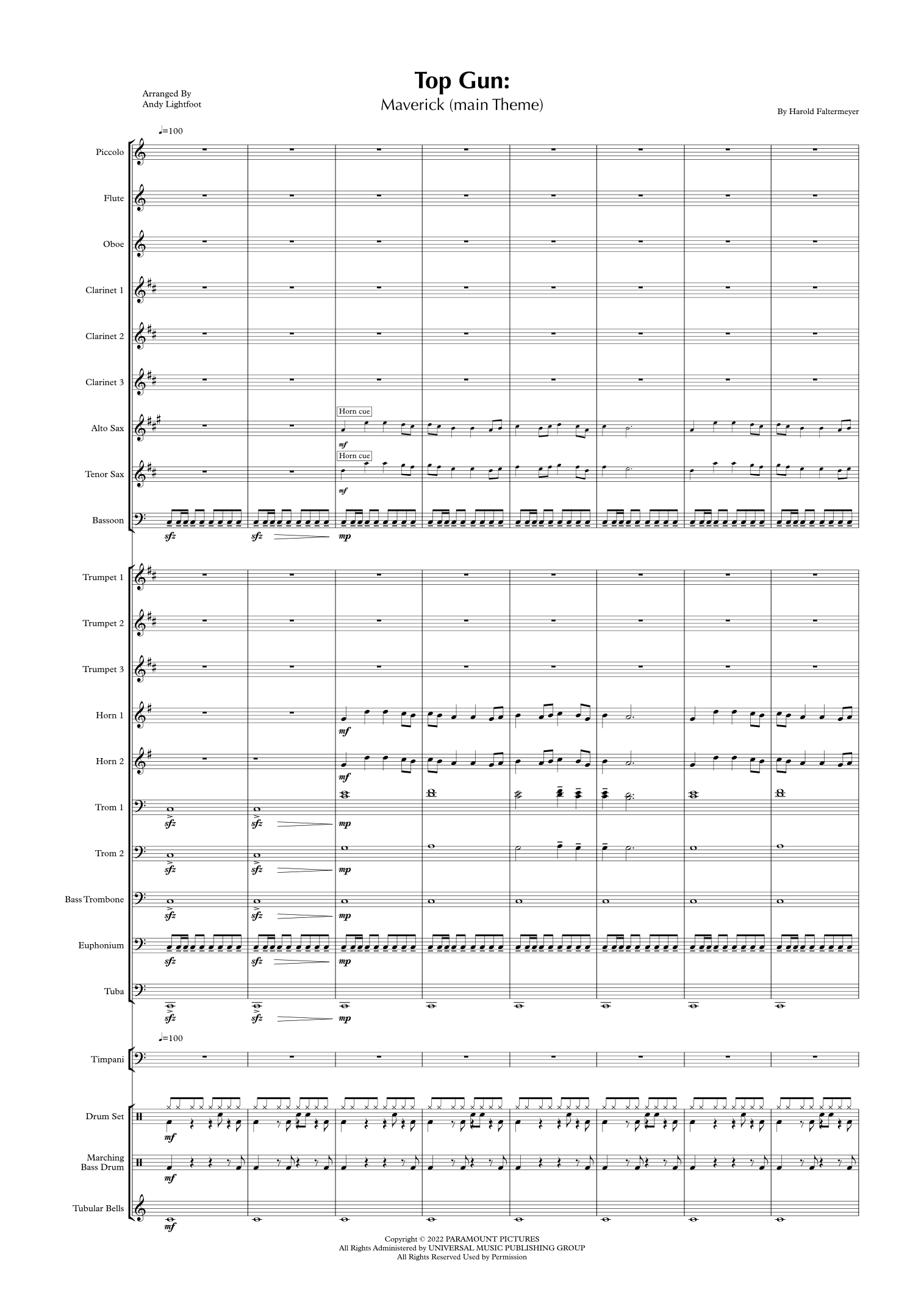 Top Gun: Maverick (main Theme) (arr. Andy Lightfoot)