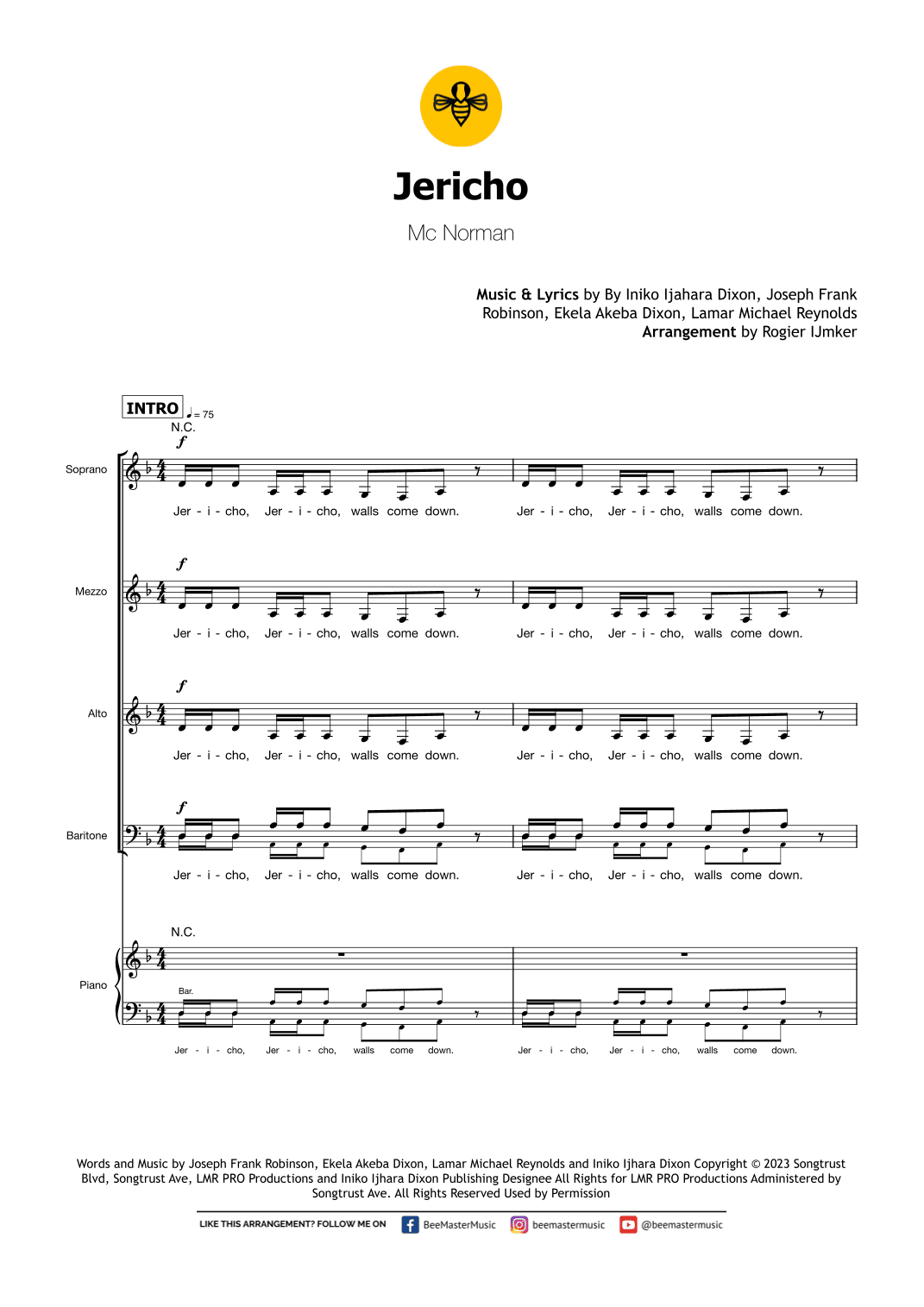 Jericho (arr. Rogier Ijmker)