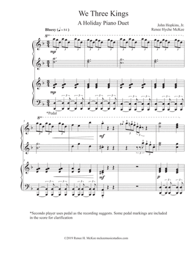 We Three Kings (A Holiday Piano Duet) (arr. Renee Hyche McKee)