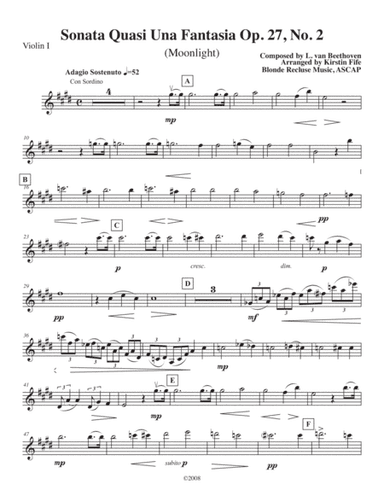 Moonlight Sonata (1st Movement) (arr. Kirstin Fife)