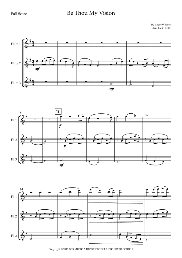 Be Thou My Vision (arr. Fabio Britto)