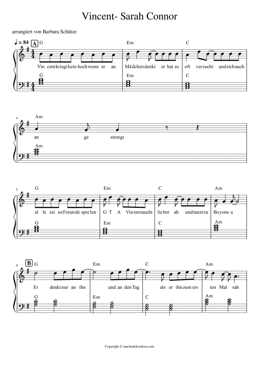 Vincent (arr. Barbara)