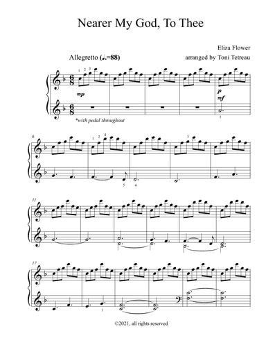 Nearer My God,  to Thee (arr. Toni Tetreau)