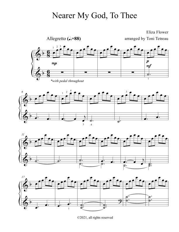Nearer My God,  to Thee (arr. Toni Tetreau)