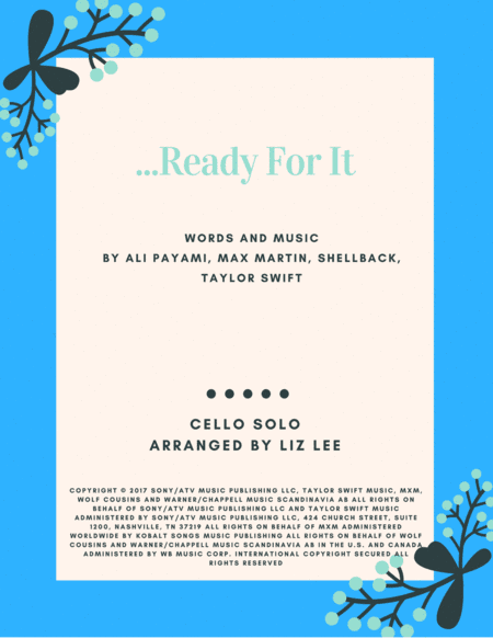 ...ready For It? (arr. Liz Lee-Cellomoji)