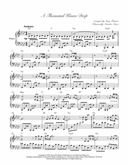 A Thousand Kisses Deep (arr. Whimsically Macabre (ASCAP))