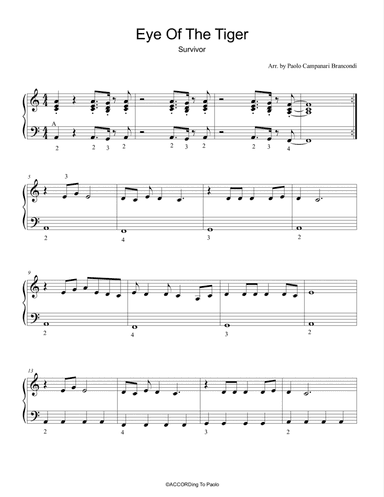 Eye Of The Tiger (arr. Paolo Campanari Brancondi)