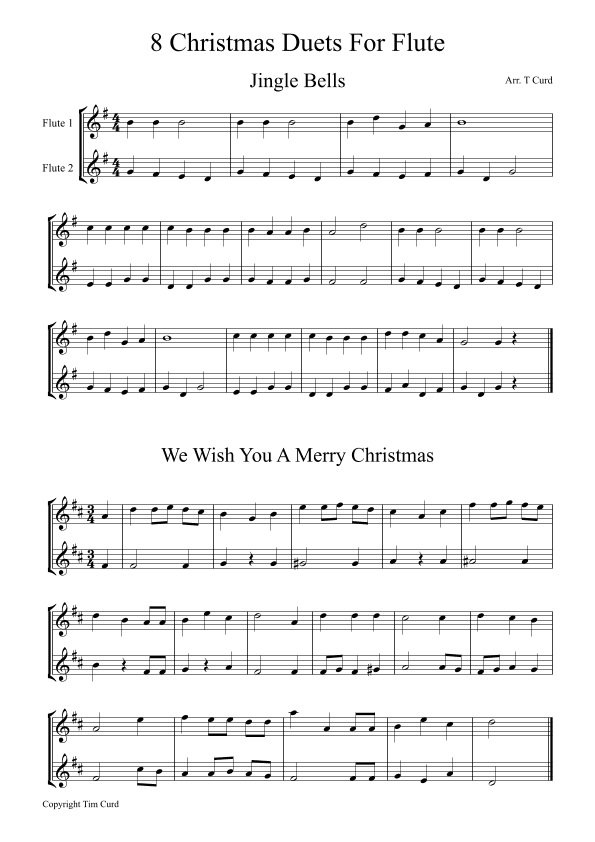 8 Christmas Duets For Flute (arr. Curd)