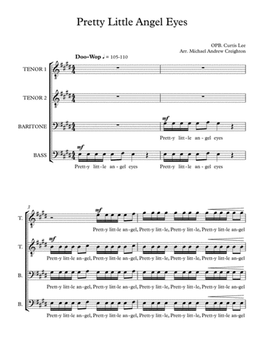 Pretty Little Angel Eyes (arr. Michael Andrew Creighton)