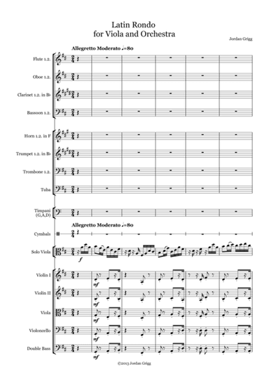 Latin Rondo for Viola and Orchestra