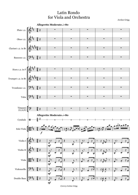 Latin Rondo for Viola and Orchestra