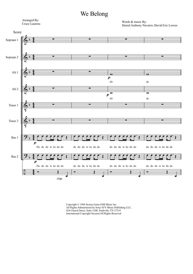 We Belong (arr. Crazy Laurens)