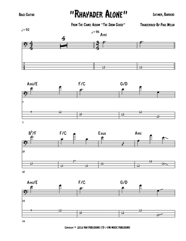 Rhayader Alone (arr. Accubass)