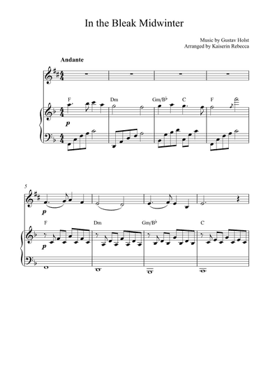 In the Bleak Midwinter (arr. Kaiserin Rebecca)