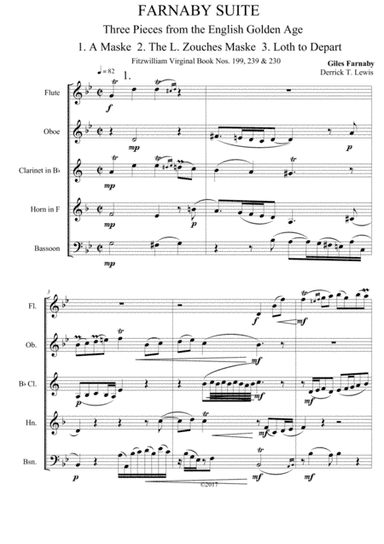 Farnaby Suite (arr. Derrick T. Lewis)