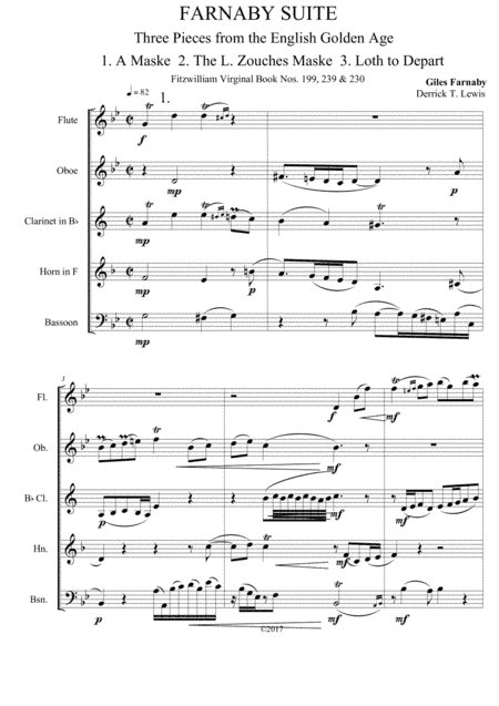 Farnaby Suite (arr. Derrick T. Lewis)