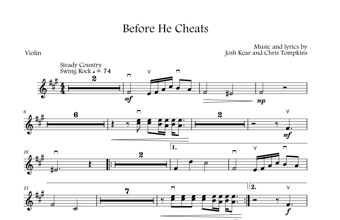 Before He Cheats (arr. David Lartey)