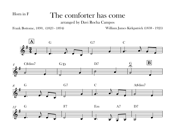 The comforter has come (arr. Davi Rocha Campos)