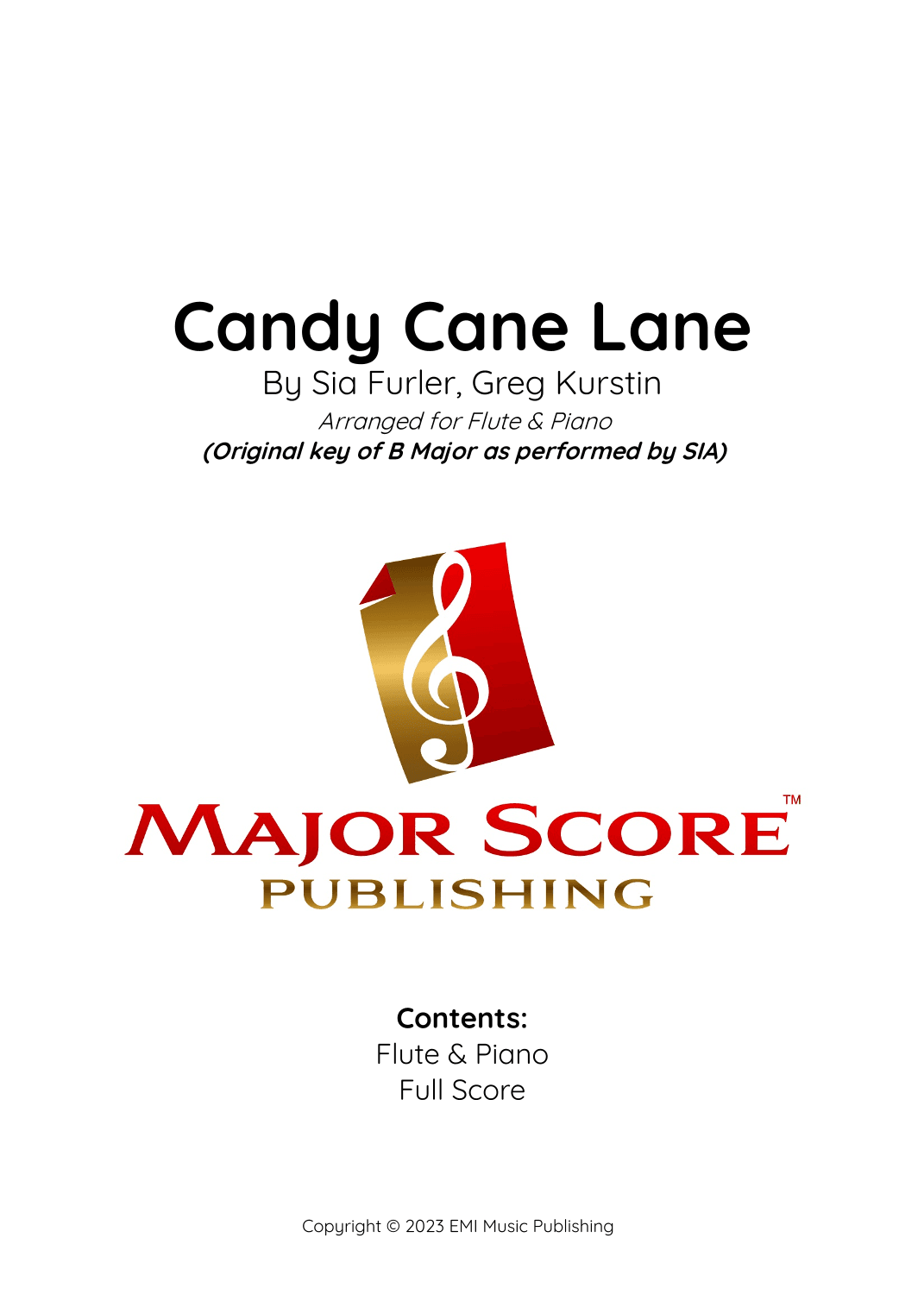 Candy Cane Lane (arr. MAJOR SCORE PUBLISHING TM.)