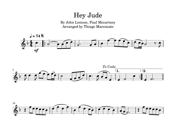 Hey Jude (arr. Thiago Marconato)