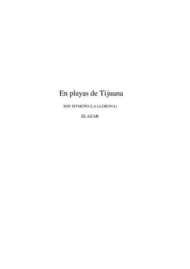 "On the beaches of Tijuana" (arr. Luis Carlos Diaz)