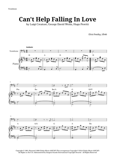 Can't Help Falling In Love (arr. Langanho)