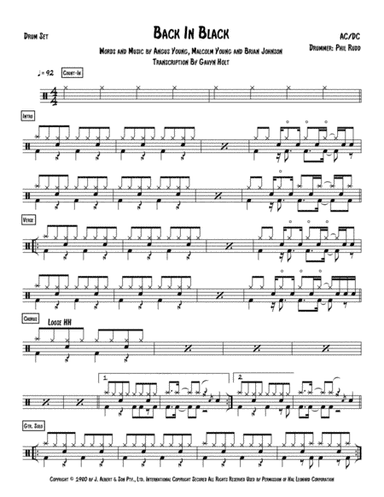 Back In Black (arr. Gavyn Holt)