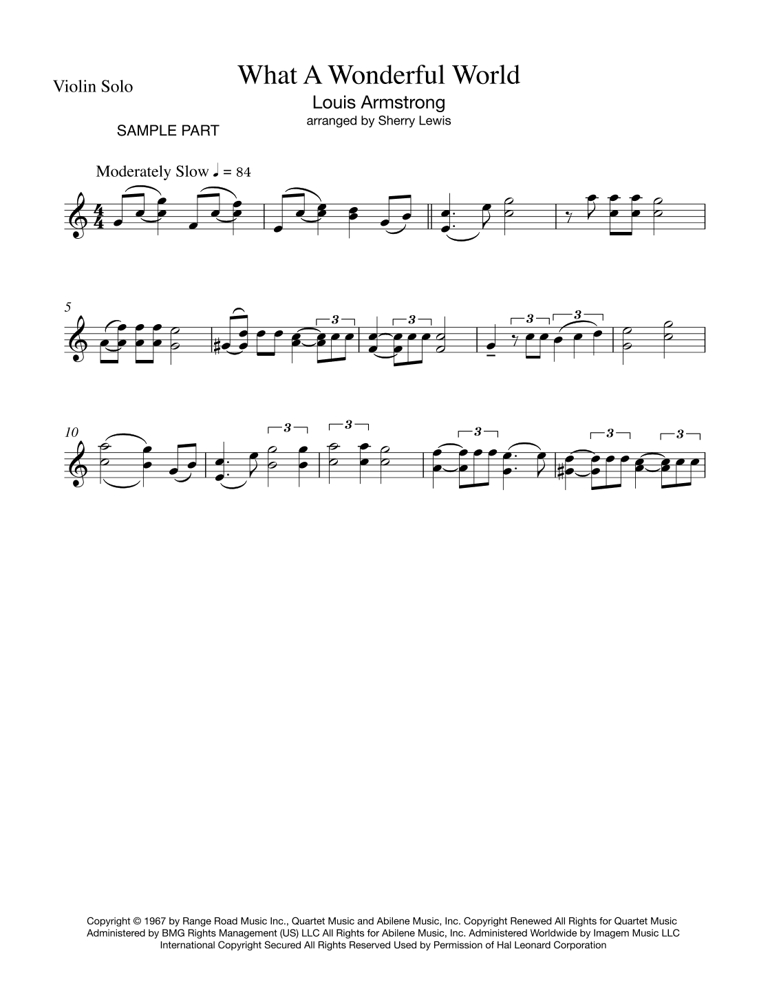 What A Wonderful World (arr. Sherry Lewis)
