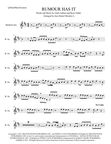 Rumour Has It (arr. Jose Daniel Morales A.)