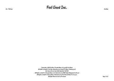 Feel Good Inc (arr. Phil Kan)