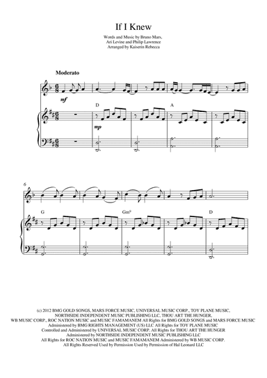 If I Knew (arr. Kaiserin Rebecca)