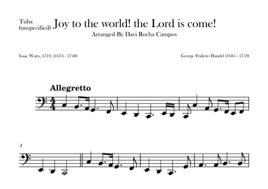 Joy to the world! the Lord is come! (arr. Davi Rocha Campos)