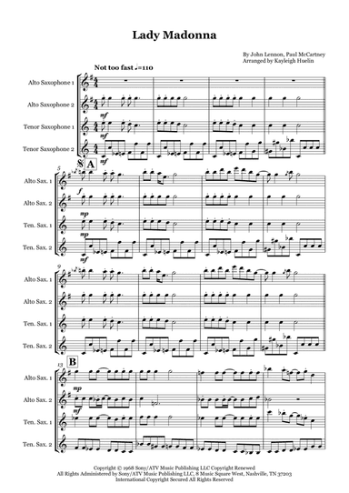 Lady Madonna (arr. Kayleigh Huelin)