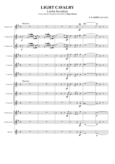 Overture from the opera "Light Cavalry" for Saxophone Ensemble (arr. Diego Marani)