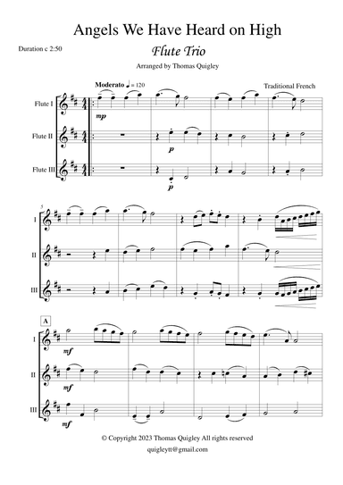 Angels We Have Heard On High (arr. Thomas Quigley)