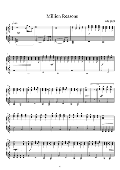 Million Reasons (arr. Lady Gaga)