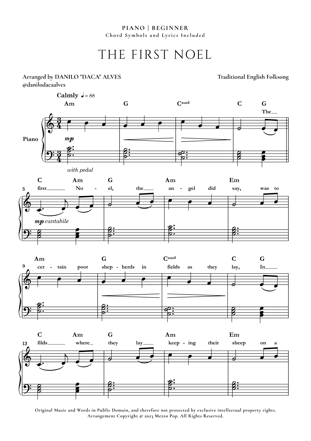 The First Noel (arr. Danilo "Daca" Alves)