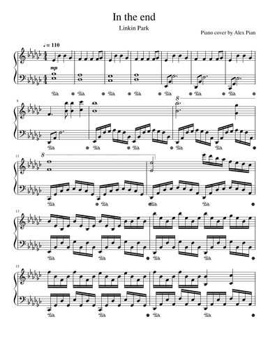 In The End (arr. Alex Pian)