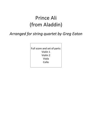 Prince Ali (arr. Greg Eaton)