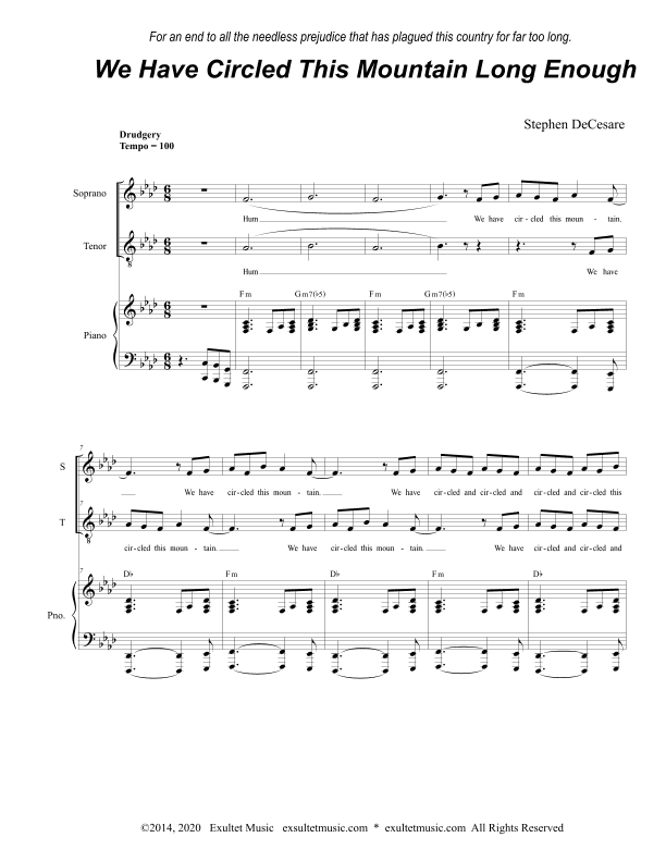 We Have Circled This Mountain Long Enough (Duet for Soprano and Tenor Solo)