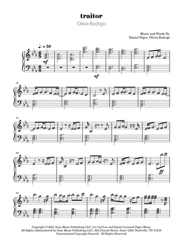 Traitor (arr. HARMONY CENTRE)