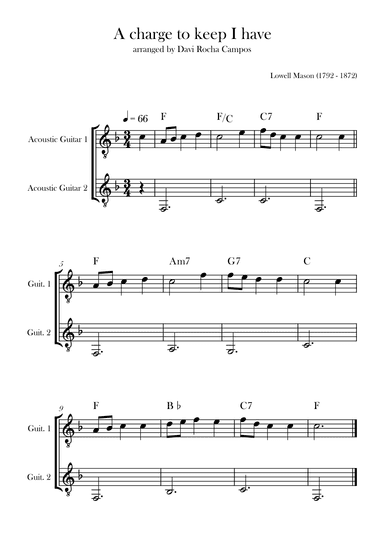 A charge to keep I have (arr. Davi Rocha Campos)