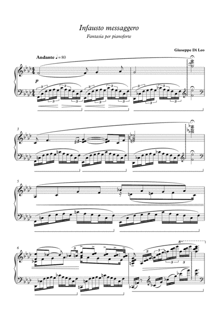 Fantasia for piano "Infausto messaggero"