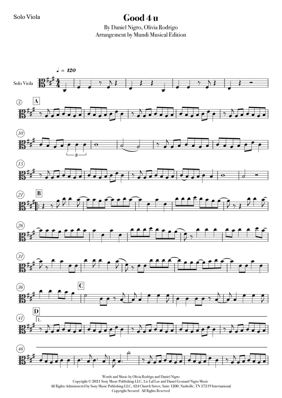 Good 4 U (arr. Mundi Musical Edition)