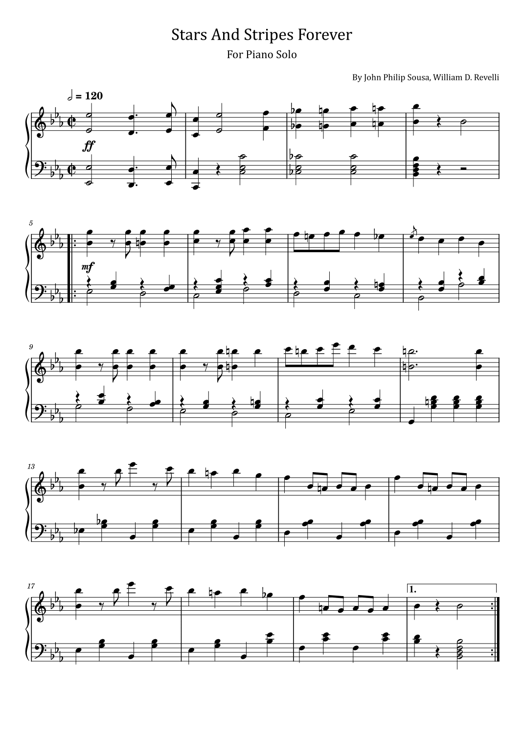 Stars And Stripes Forever (arr. poon)