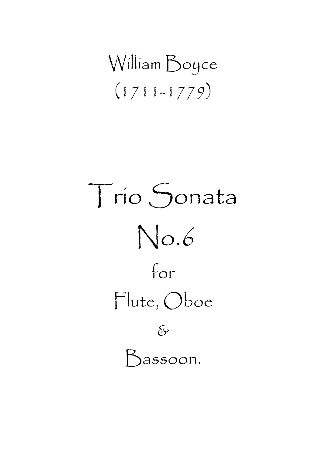 Trio Sonata No.6 (arr. Spencer Bundy)